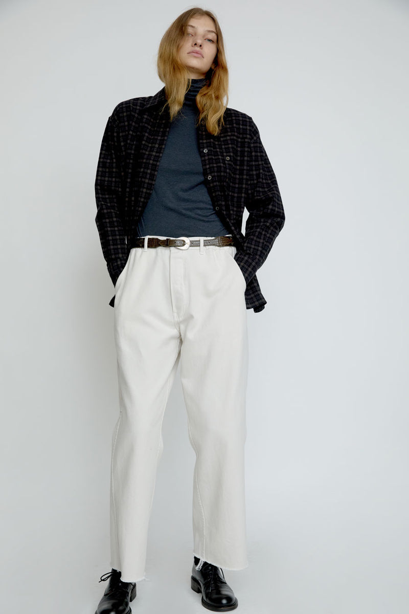 Sultan Wash Petit Baggy UK Pant in Ecru