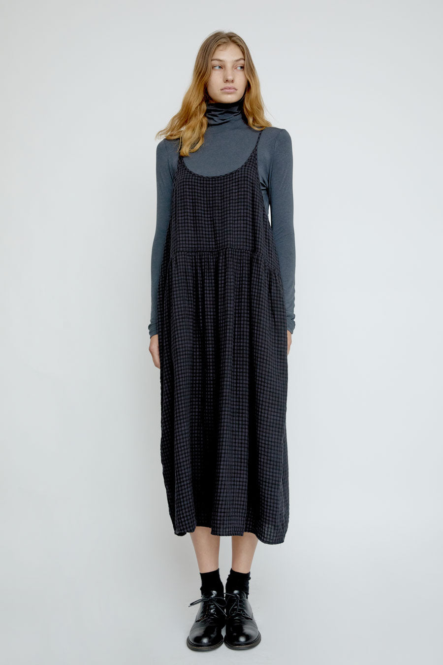 Sultan Wash Rivka Check Dress in Black