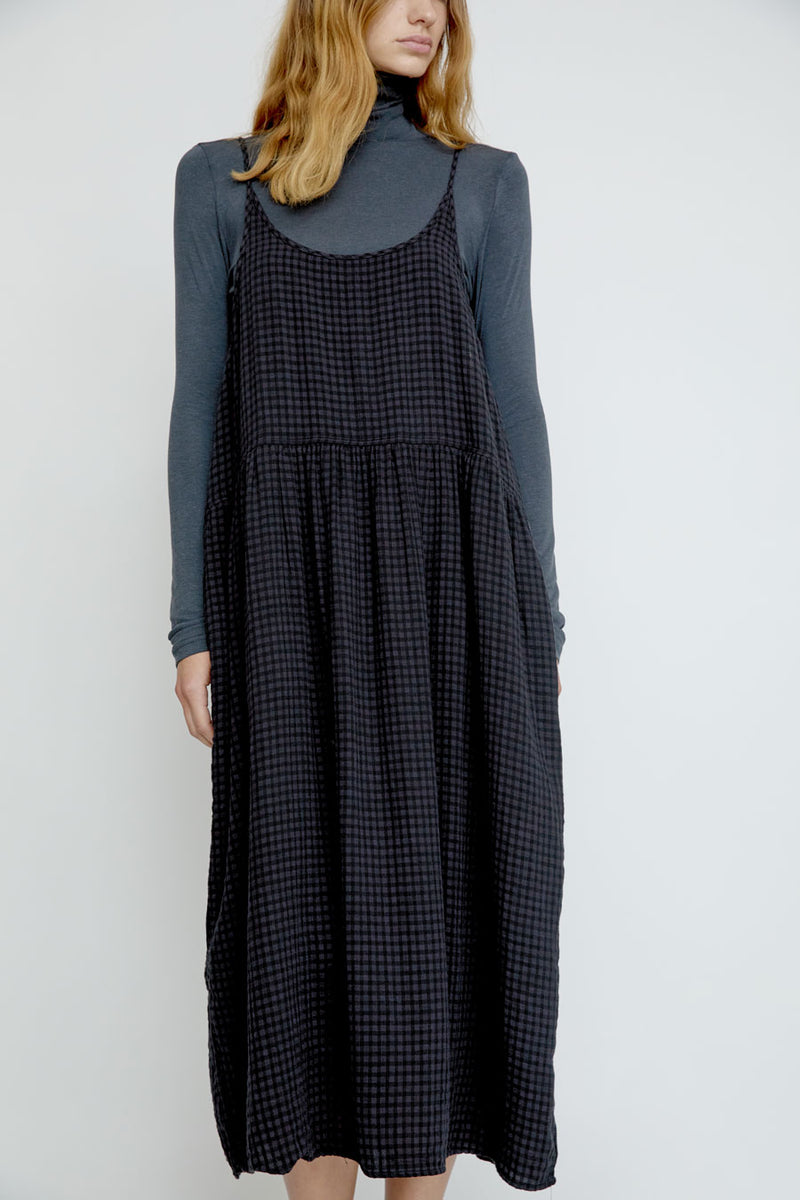 Sultan Wash Rivka Check Dress in Black