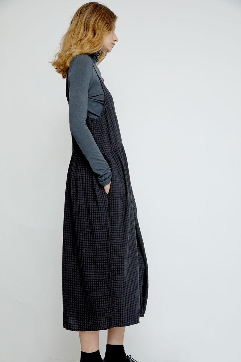 Sultan Wash Rivka Check Dress in Black