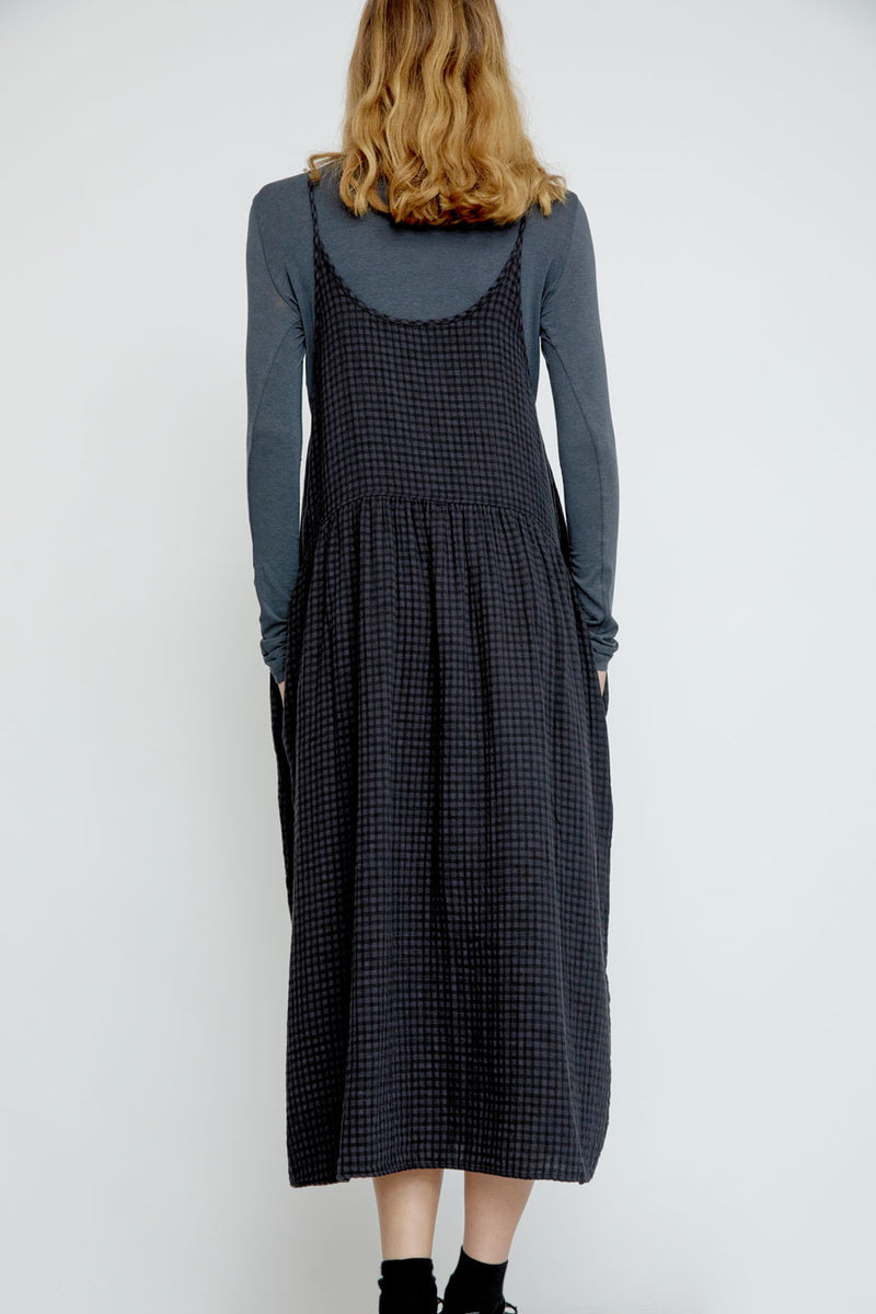 Sultan Wash Rivka Check Dress in Black