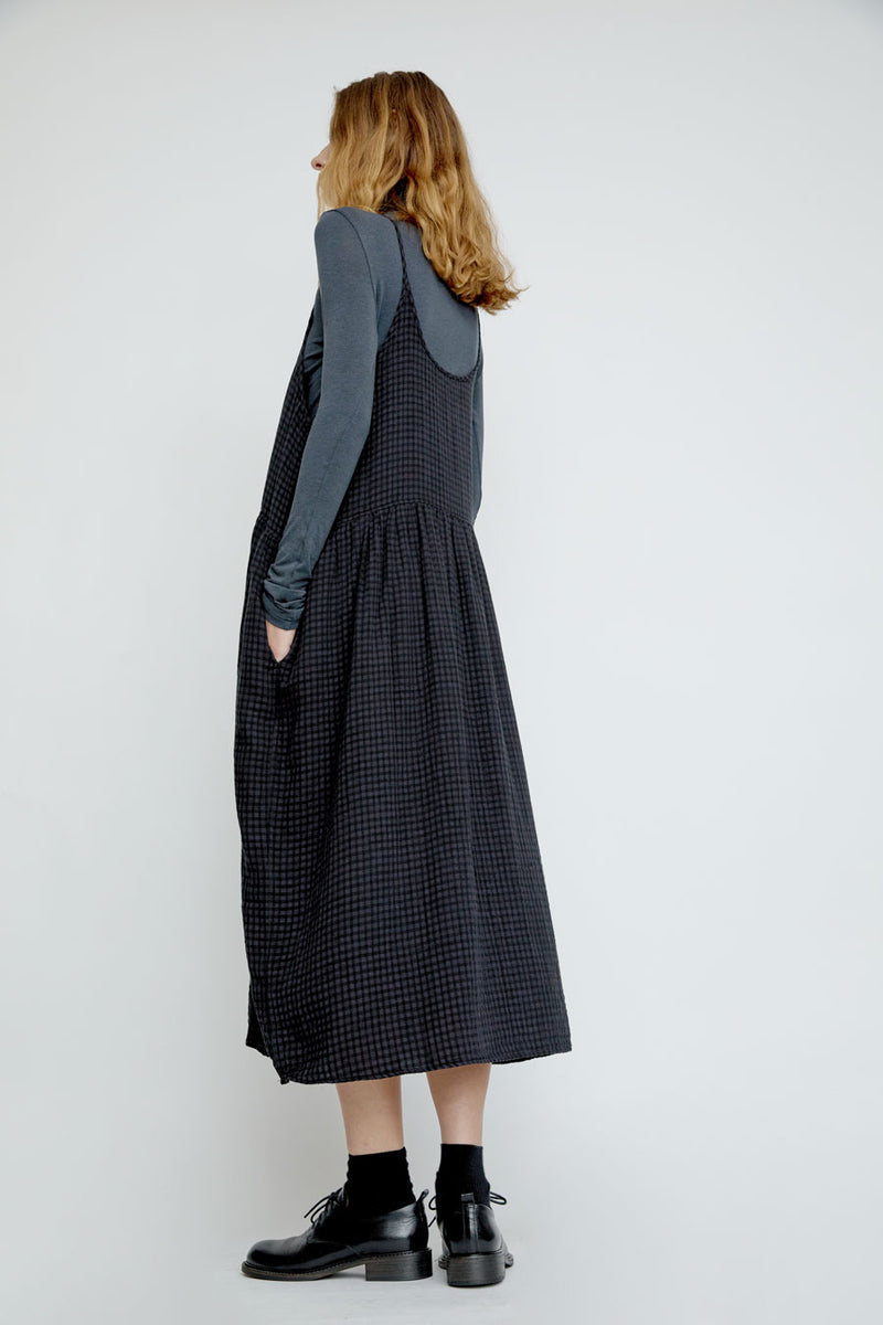 Sultan Wash Rivka Check Dress in Black