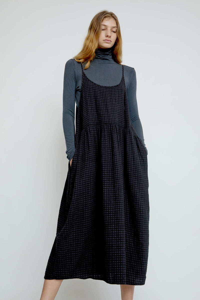 Sultan Wash Rivka Check Dress in Black