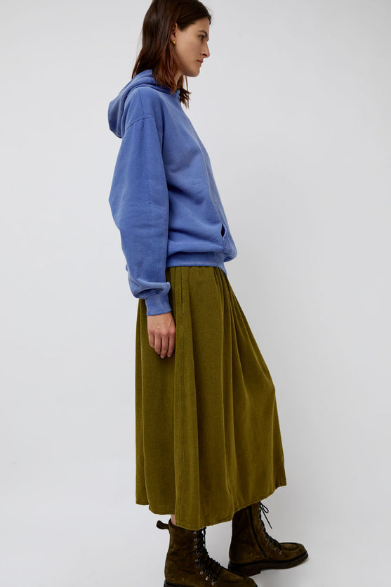 Sultan Wash Suzanne Skirt Oxford in Kaki Yellow