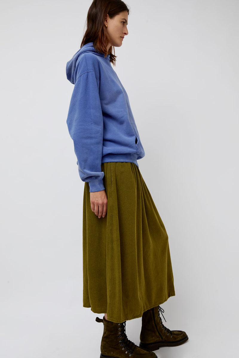 Sultan Wash Suzanne Skirt Oxford in Kaki Yellow