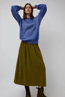 Sultan Wash Suzanne Skirt Oxford in Kaki Yellow