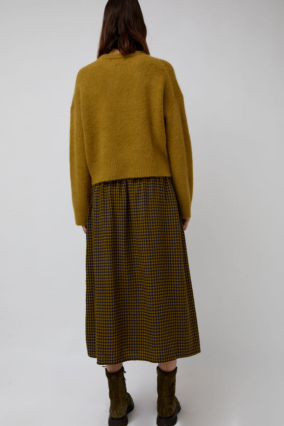 Sultan Wash Suzanne Skirt Vichy Star in Green Yellow