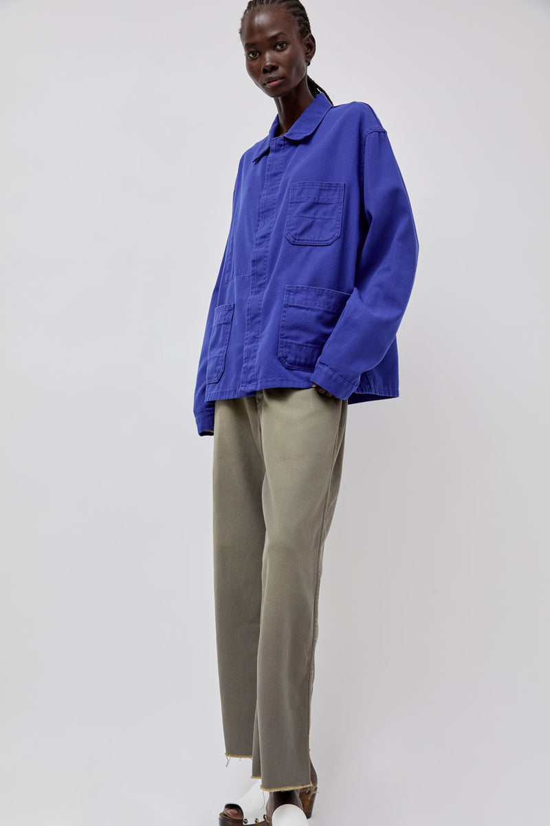 Sultan Wash Work Jacket UK in French Blue Rose