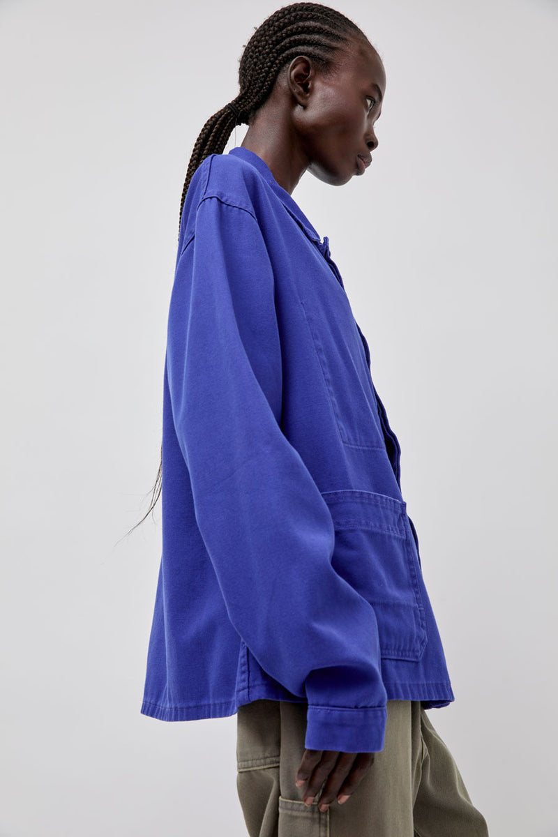 Sultan Wash Work Jacket UK in French Blue Rose