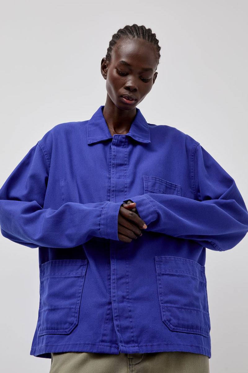 Sultan Wash Work Jacket UK in French Blue Rose