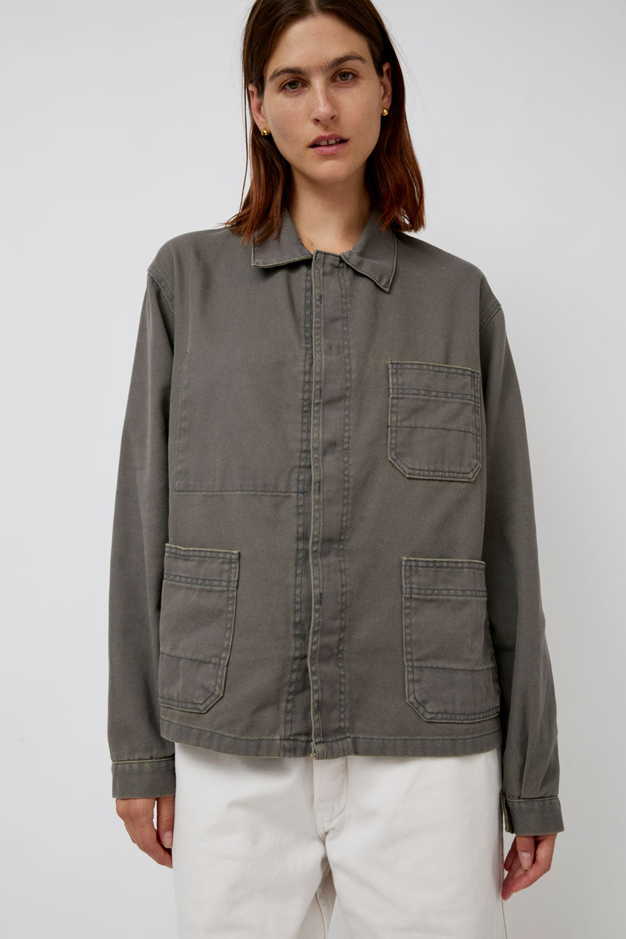 Sultan Wash Work Jacket UK in Gris Yellow