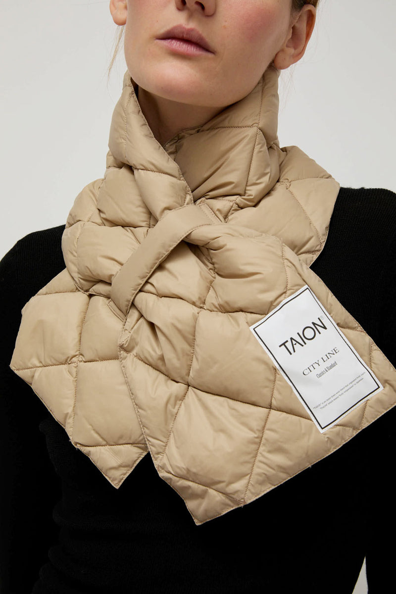 TAION City Down Scarf in Beige