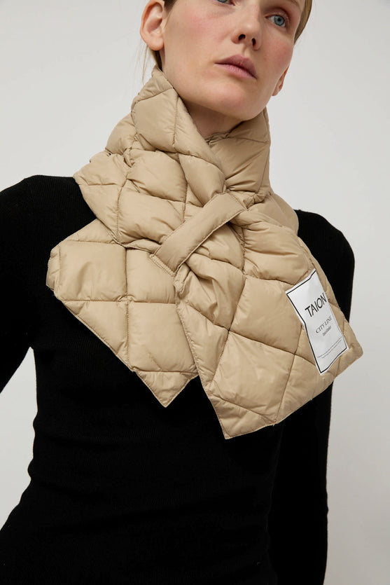 TAION City Down Scarf in Beige