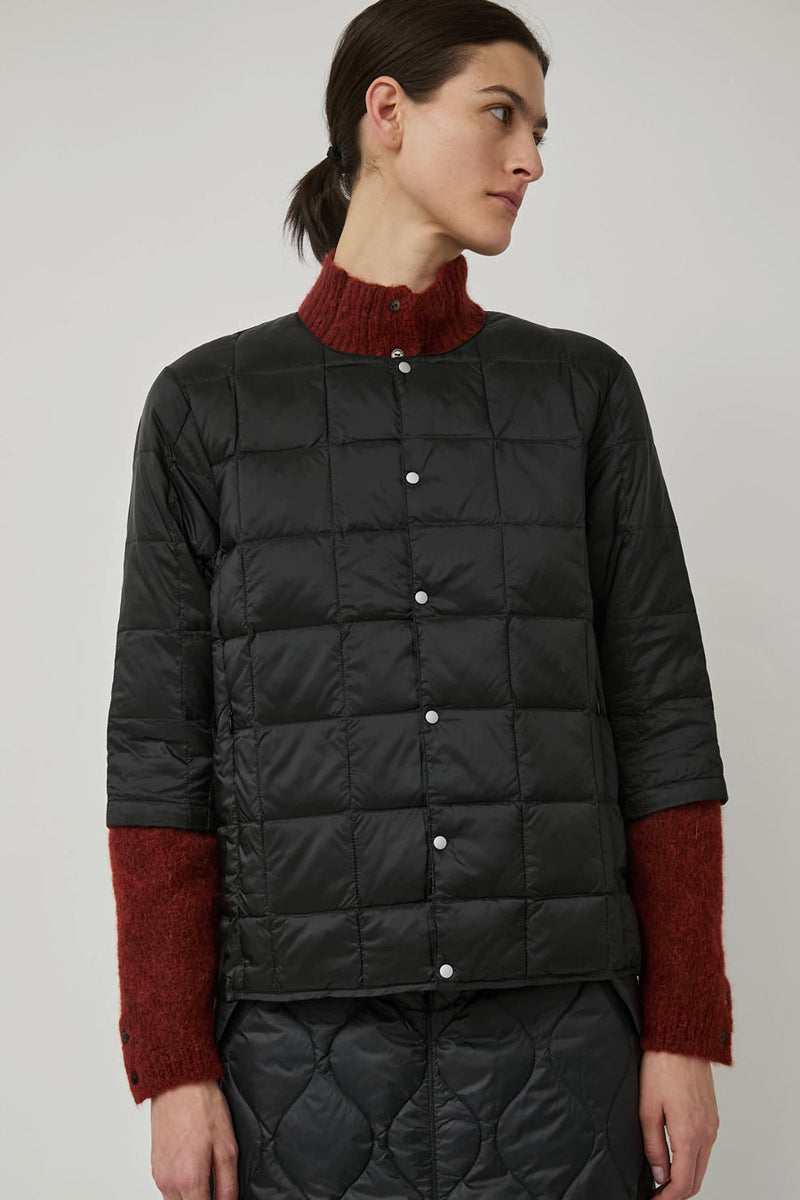 TAION Crew Neck Down 3/4 Sleeve in Black