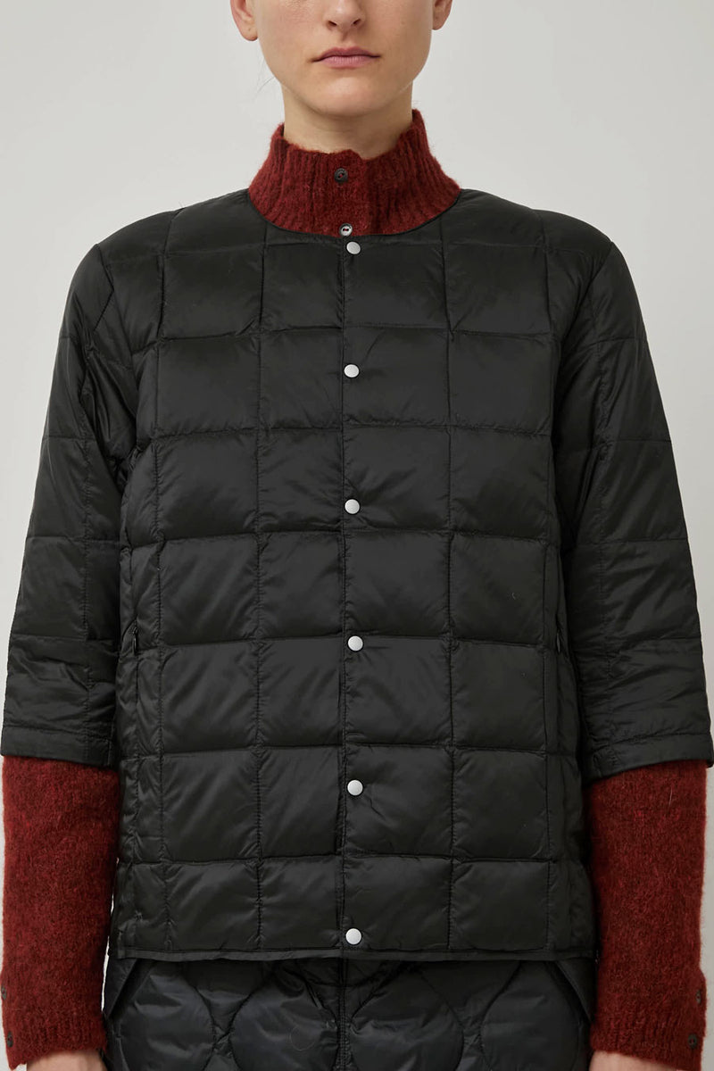 TAION Crew Neck Down 3/4 Sleeve in Black