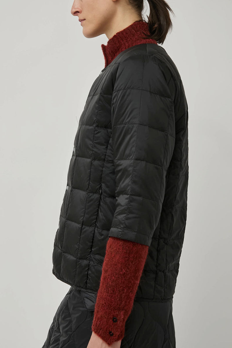 TAION Crew Neck Down 3/4 Sleeve in Black