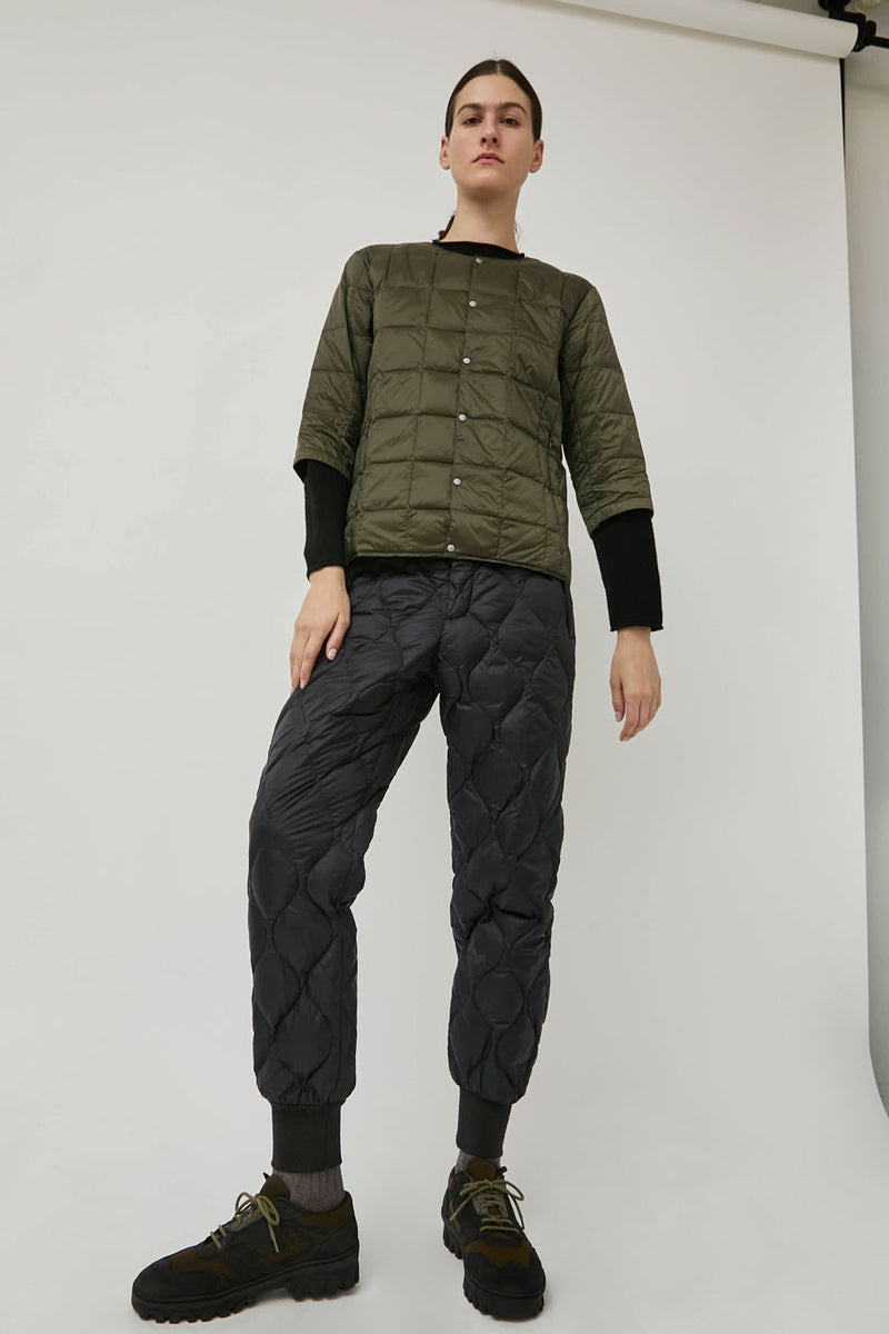 TAION Crew Neck Down 3/4 Sleeve in Dark Olive