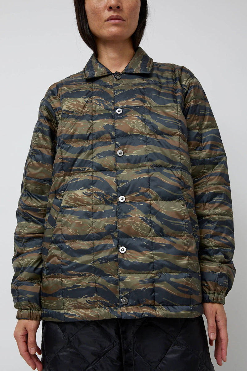 TAION Down Coach Jacket in Tiger Stripe