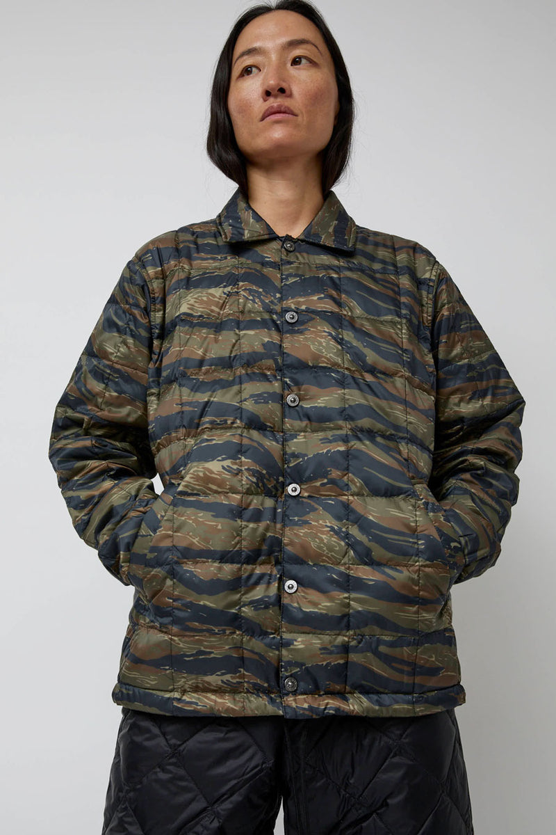 TAION Down Coach Jacket in Tiger Stripe