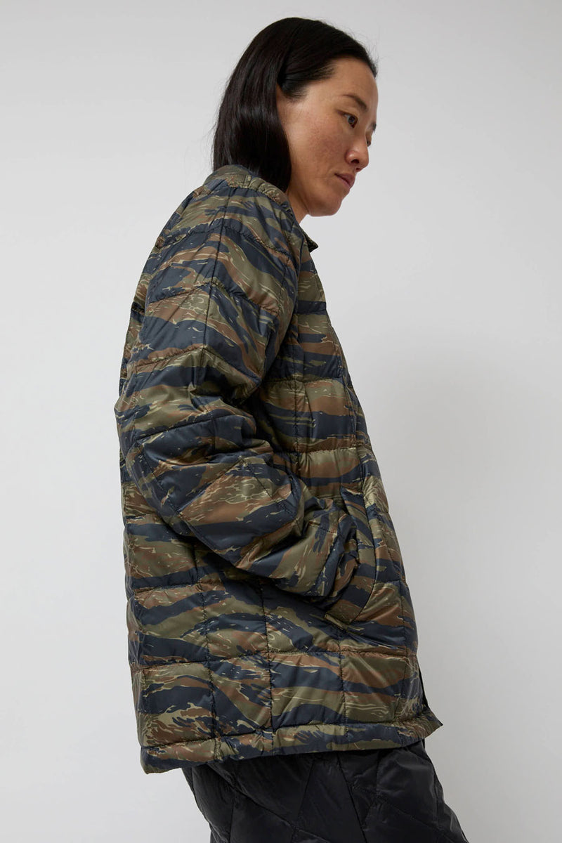 TAION Down Coach Jacket in Tiger Stripe