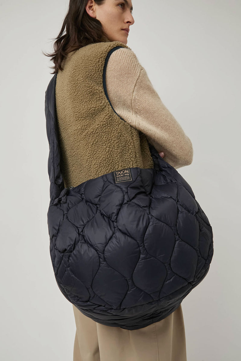 TAION Military Banana Shoulder Down Bag in Dark Navy
