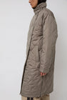 TAION Military Breasted Long Down Jacket in Light Mocha