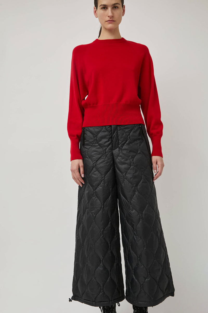 TAION Military Down Wide Leg Pants in Black