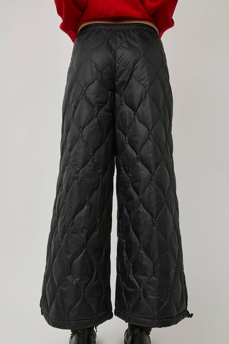 TAION Military Down Wide Leg Pants in Black