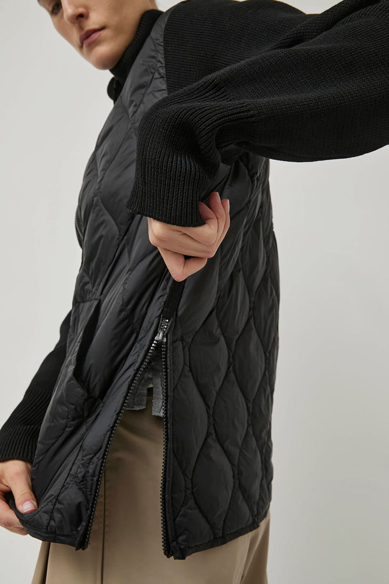 TAION Military Hi-Neck Knit in Black