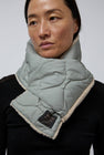 TAION Military Reversible Down Scarf in Dark Sage and Beige