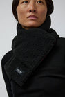 TAION Mountain Reversible Down x BOA Scarf in Black and Red Check