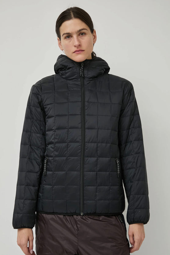 TAION　HOOD DOWN JACKET Taion Volume Hood Down Coat Black – Peony Rouge