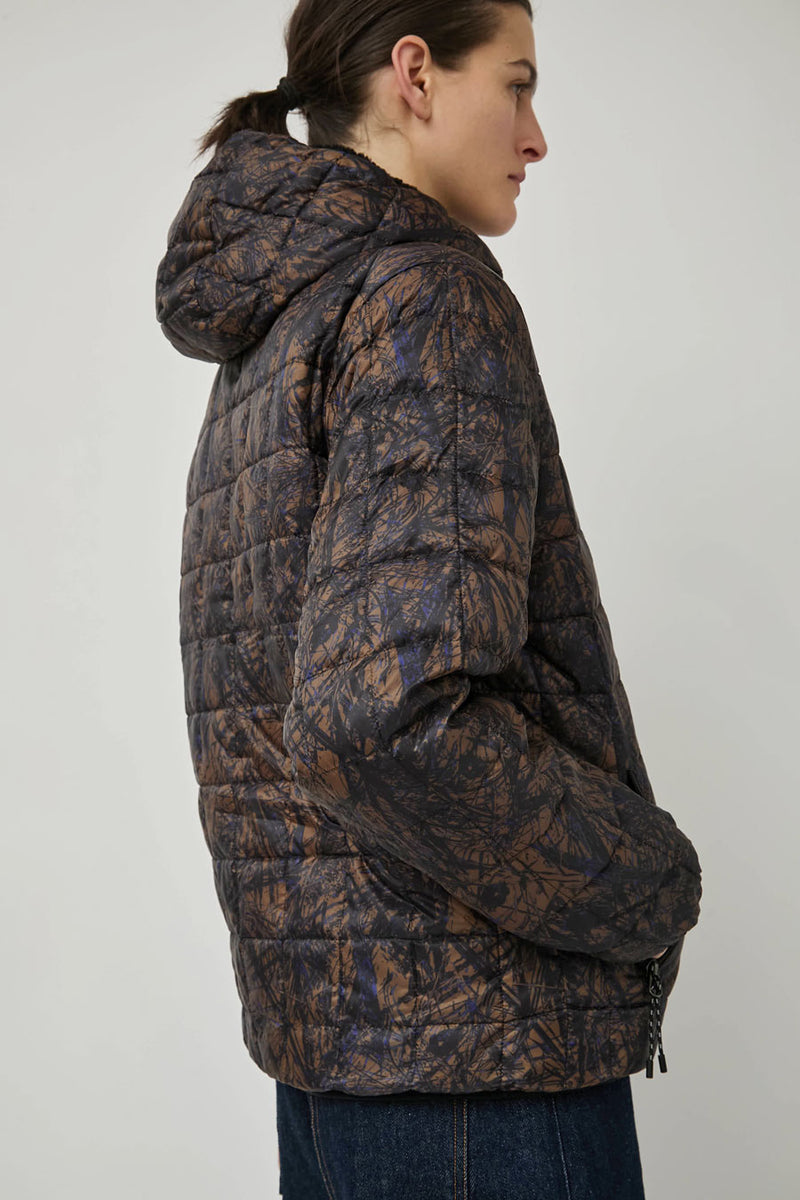 TAION Mountain Reversible Hood Jacket in Brushed Meadows and Black