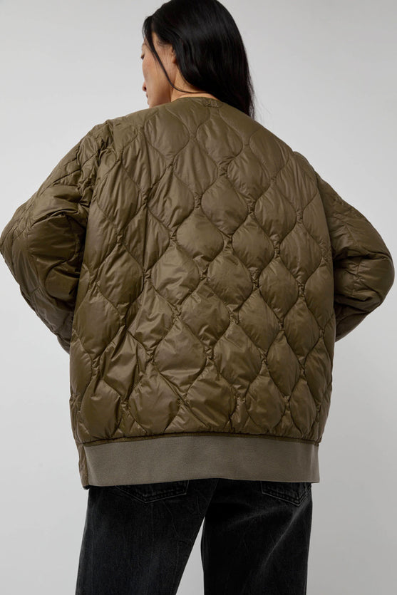 TAION Reversible MA-1 Type Inner Down Jacket in CRZY and Black