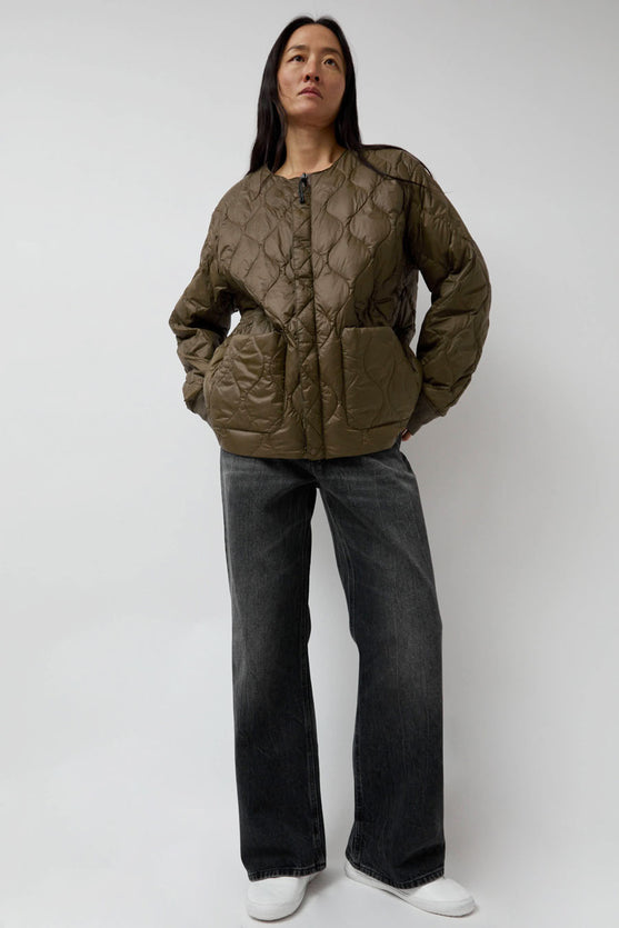 TAION Reversible MA-1 Type Inner Down Jacket in CRZY and Black