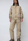 TAION Track Down Jacket in Beige and Grey