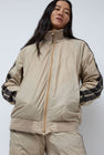 TAION Track Down Jacket in Beige and Grey