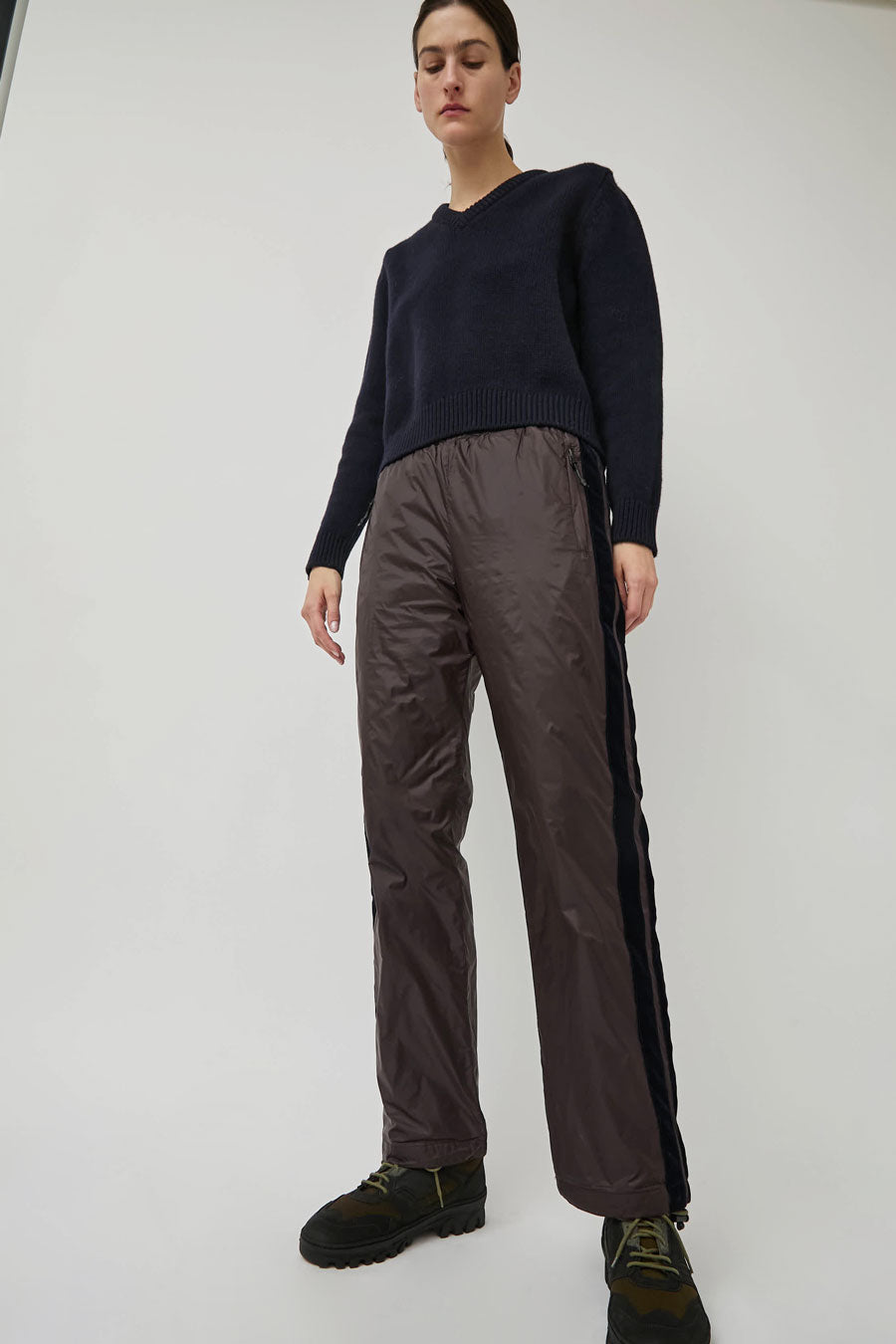 TAION Track Down Pants in Dark Coco and Dark Navy