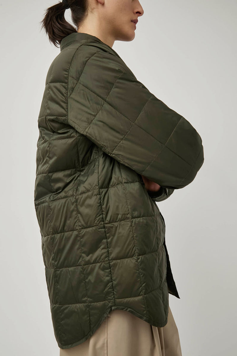 TAION W-Pocket Down Shirt in Olive