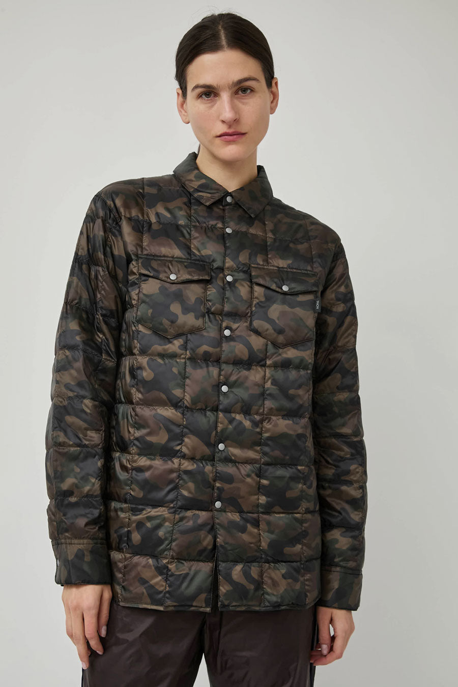 TAION W-Pocket Down Shirt in Regular Camo