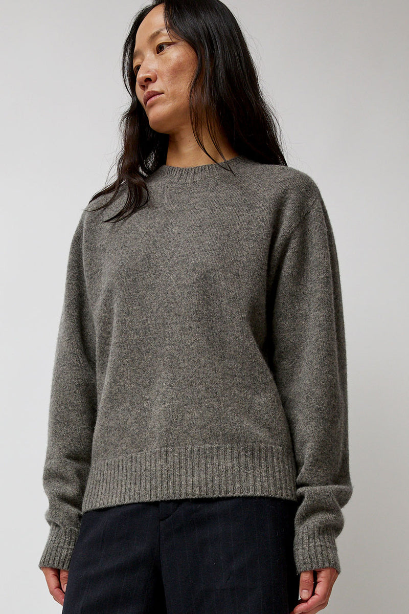 TONYWACK Cashmere Saddle Neck Sweater in Warm Grey