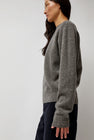 TONYWACK Cashmere Saddle Neck Sweater in Warm Grey