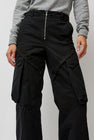 TONYWACK Garment-Dyed Gabardine Wide Cargo Pants in Carbon Pigment