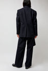 TONYWACK Virgin Wool Oversized Tailored Jacket in Navy Pinstripe