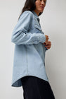 TONYWACK Washed Denim Western Shirt in Washed Light Blue