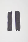Tabito Tabi Line Socks in Charcoal and Purple