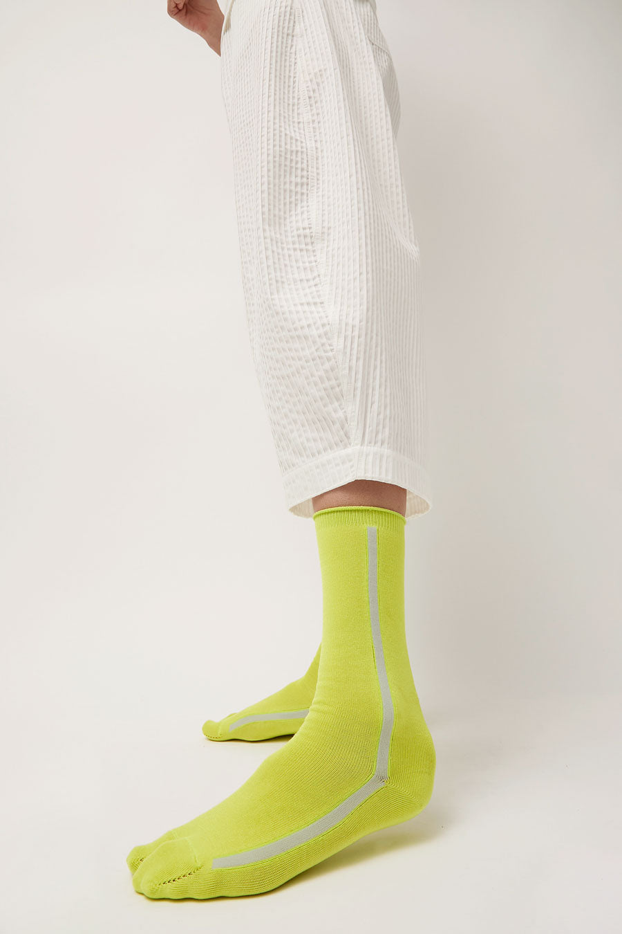 Tabito Tabi Line Socks in Yellow and Grey