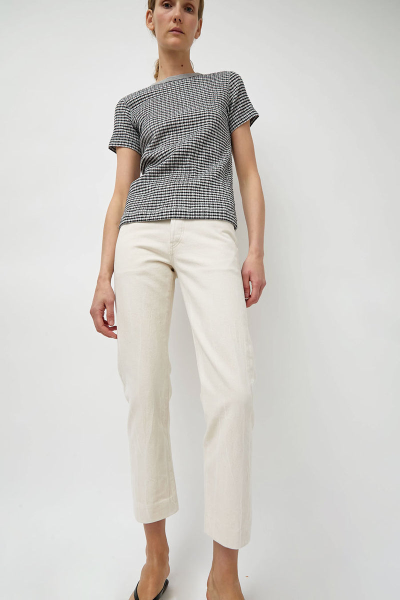 Tanaka Compact Tee in Black Gingham