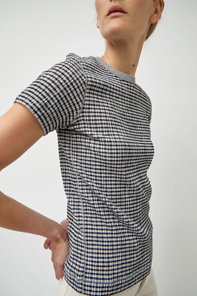 Tanaka Compact Tee in Black Gingham