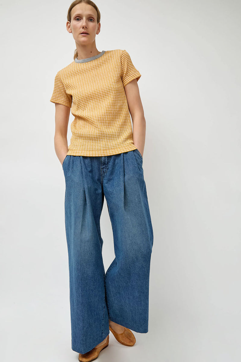 Tanaka Compact Tee in Orange Gingham